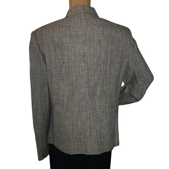 Rafaella Linen Button Down Blazer Size 10 - Picture 7 of 7